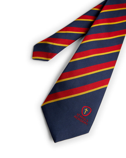 Boys Navy/Red Upper School Tie- Years 10 2025