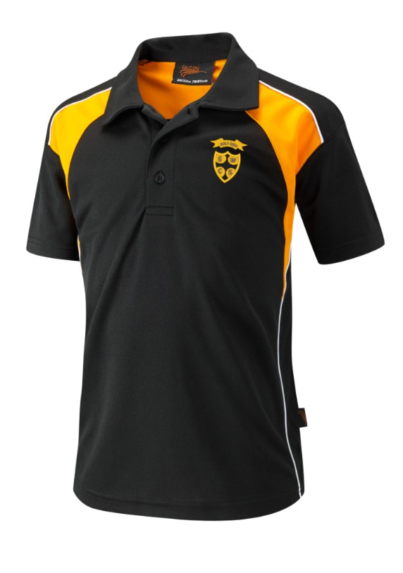 Boys Black/Amber Polo Shirt