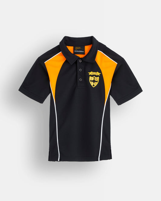 Boys Black/Amber Polo Shirt