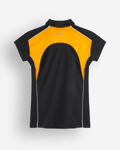 Girls Black/Amber Polo Shirt
