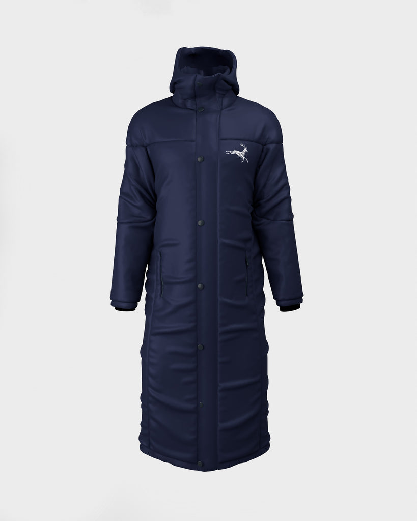 WAL Navy Thermal Bench Coat Front