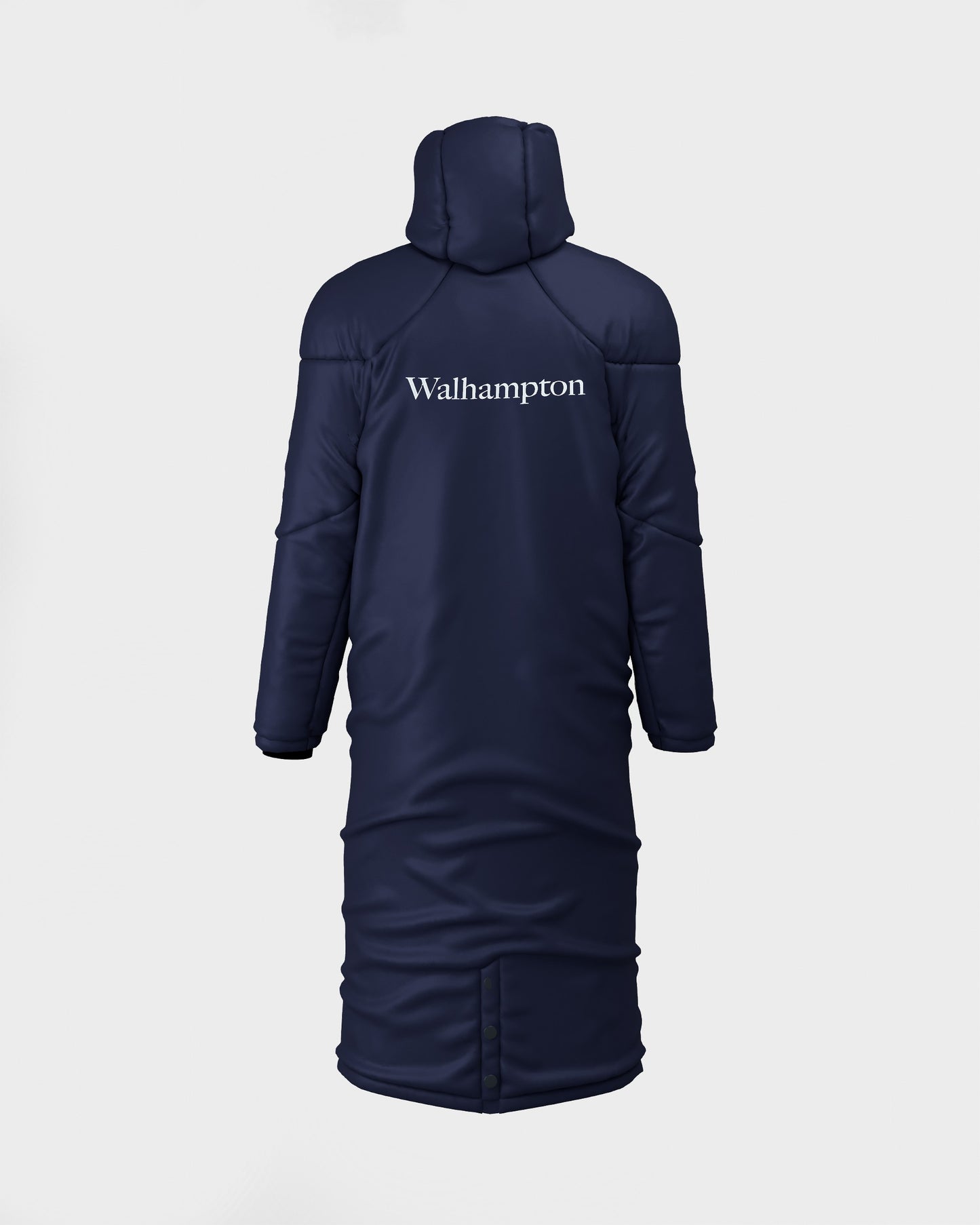 WAL Navy Thermal Bench Coat Back