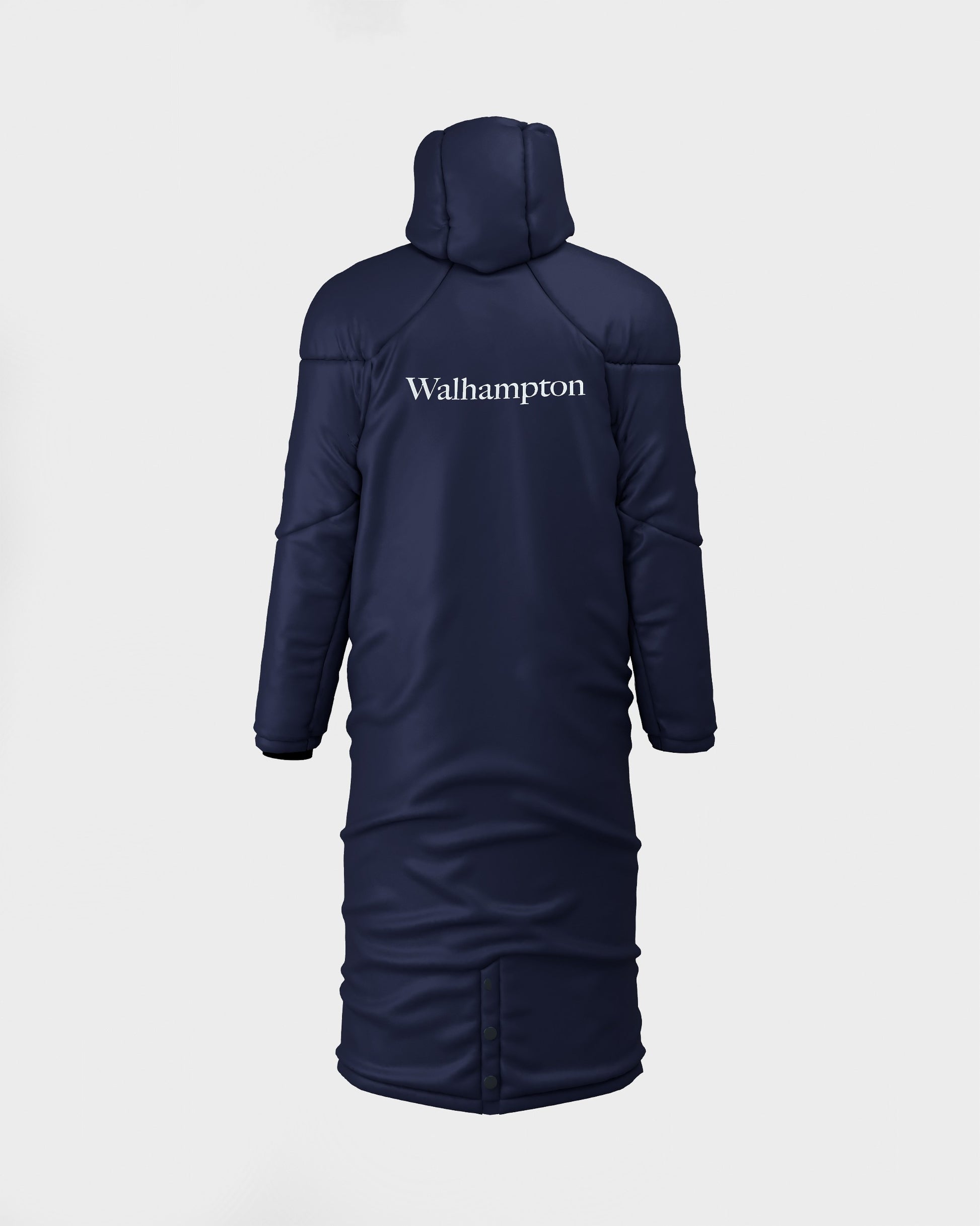 WAL Navy Thermal Bench Coat Back