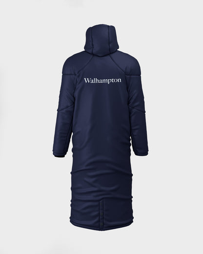 WAL Navy Thermal Bench Coat Back