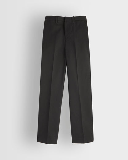 Charcoal trousers on a white background