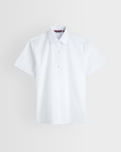 Girls White Short Sleeve Blouse - Pack of 2