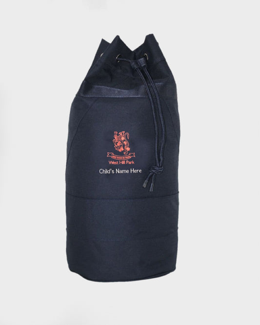 Navy Duffle/Barrel Bag with Name