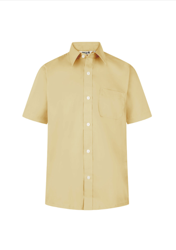 Boys Gold Short Sleeved Shirt