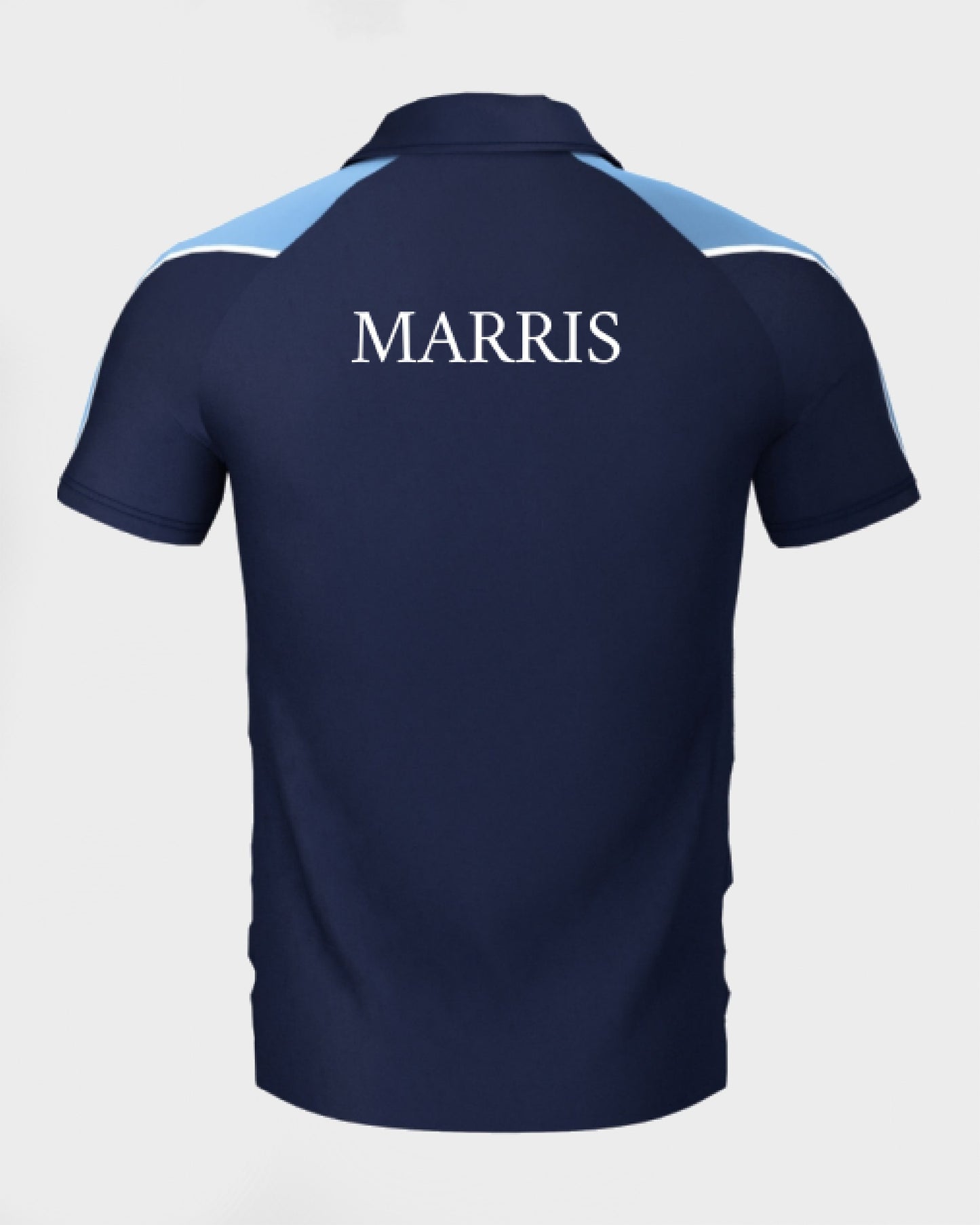 Unisex Navy-Sky PE GCSE Polo Shirt- WITH PERSONALISATION- Year 10 to 11