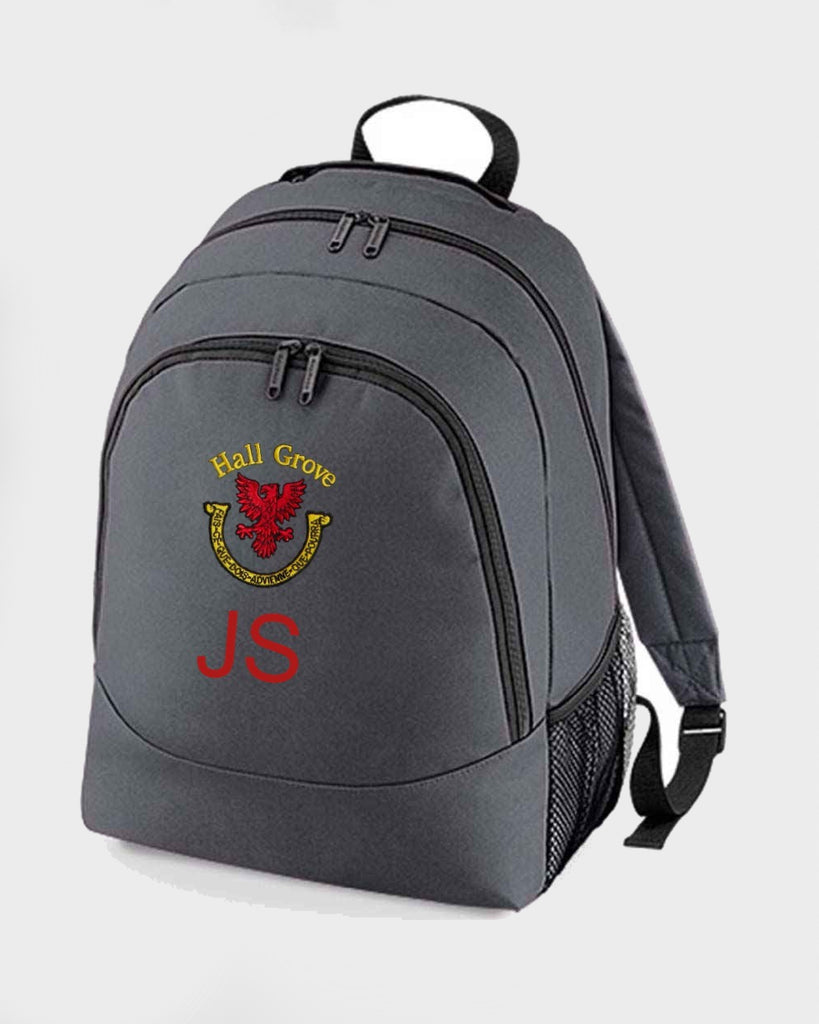 Grey Backpack Personalised with Initials