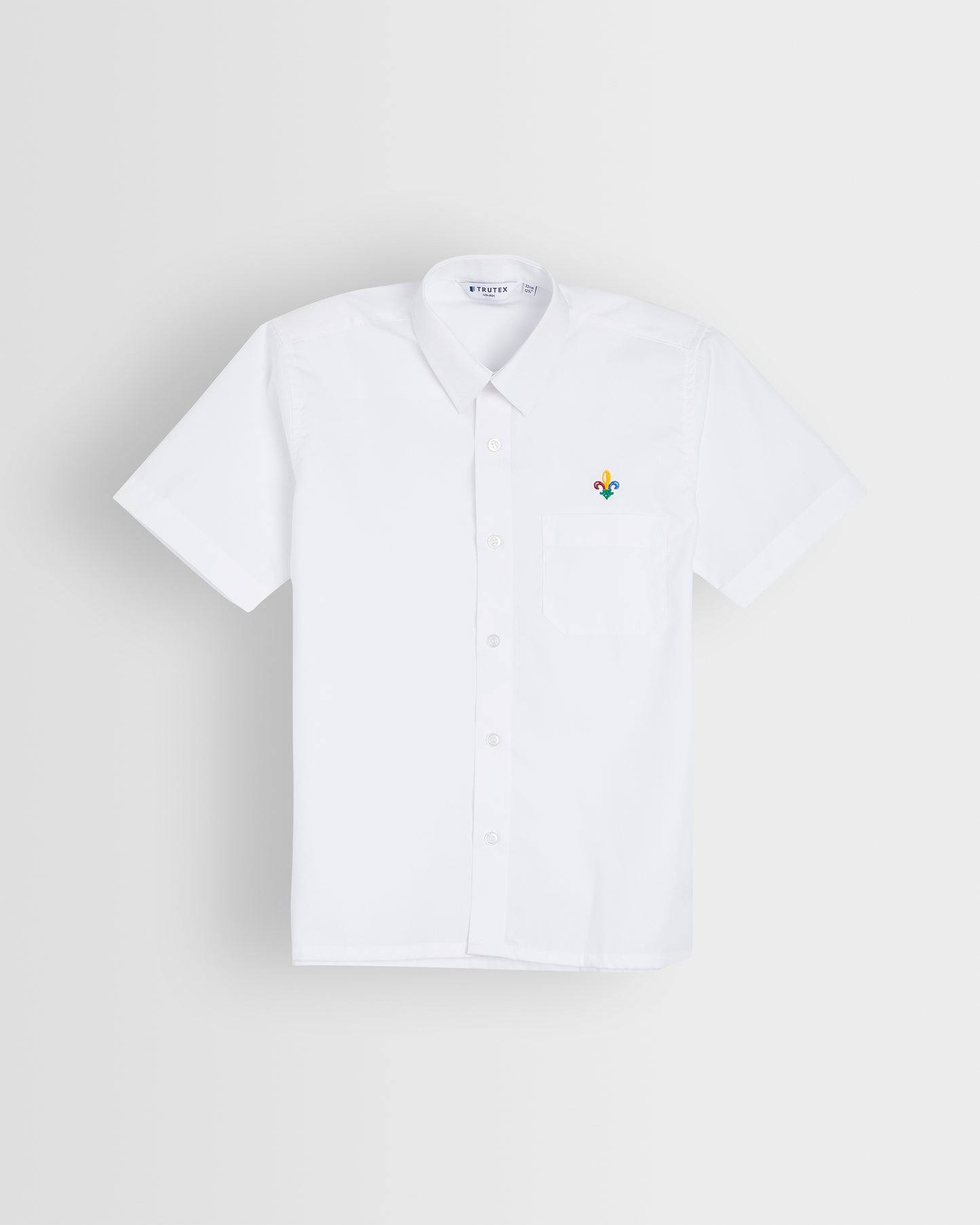 Boys Fit White Short Sleeve Shirt- Years 3 to 11