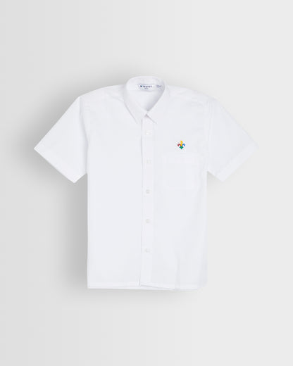 Boys Fit White Short Sleeve Shirt- Years 3 to 11