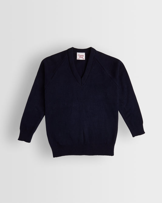 Boys Navy V Neck Sweater