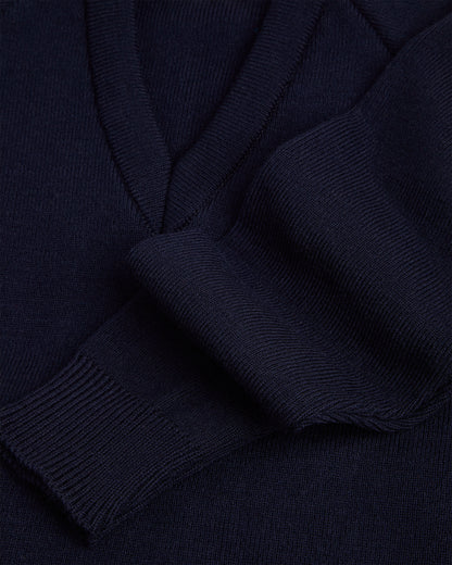Boys Navy V Neck Sweater