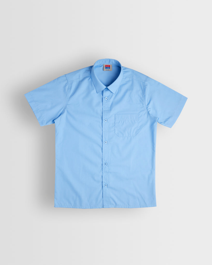 Boys Blue Short Sleeve Shirt- Twin Pack