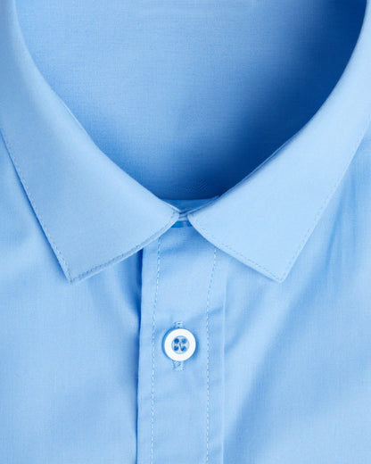 Boys Blue Short Sleeve Shirt- Twin Pack