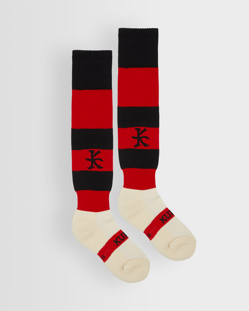 Black/Red/White Games Socks- Senior