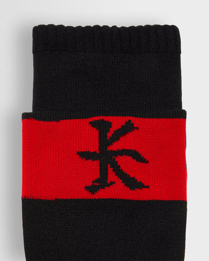 Black/Red/White Games Socks- Senior