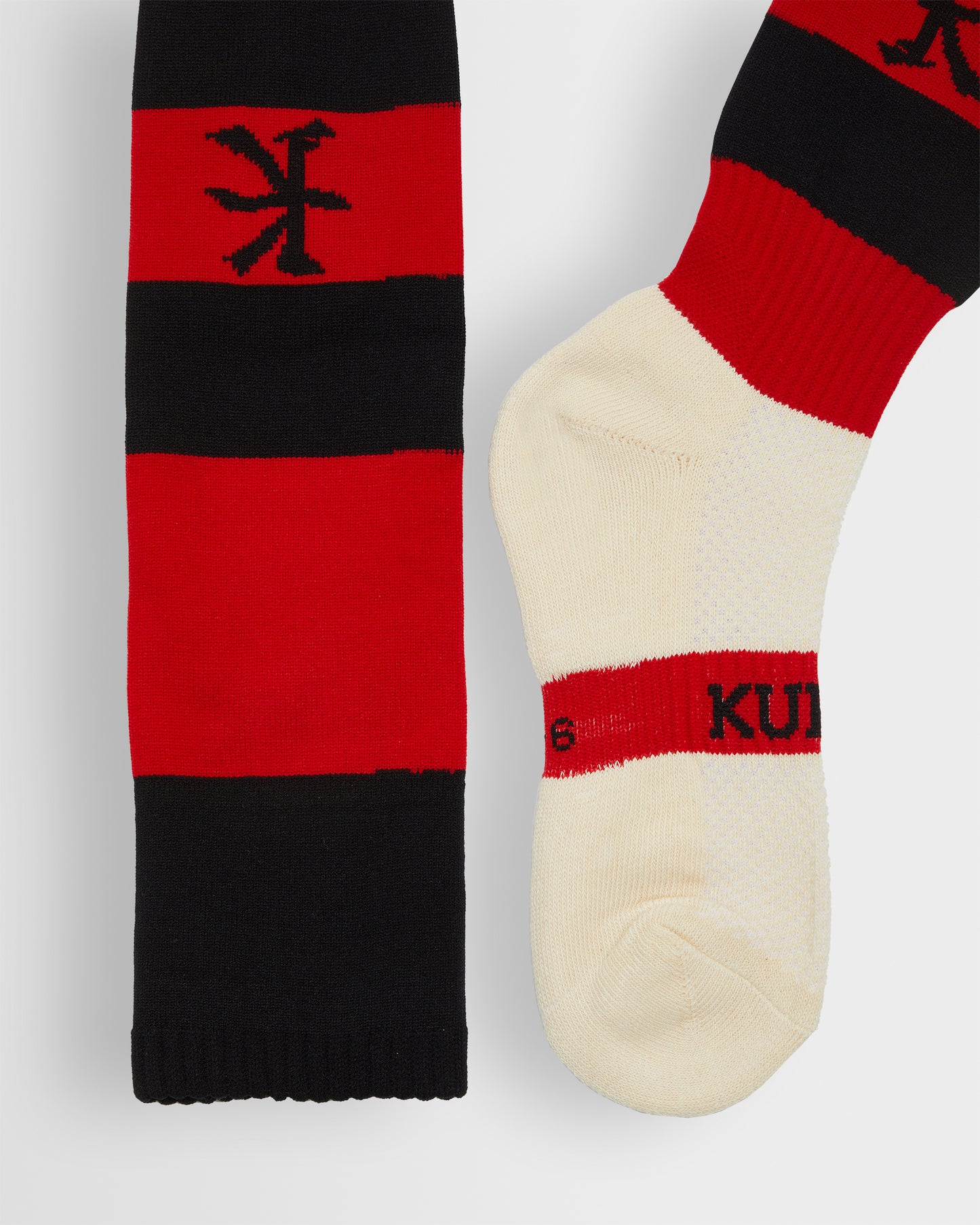 Black/Red/White Games Socks- Senior