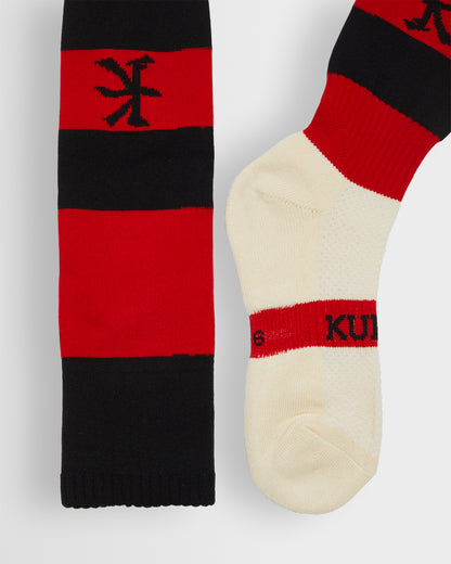 Black/Red/White Games Socks- Senior