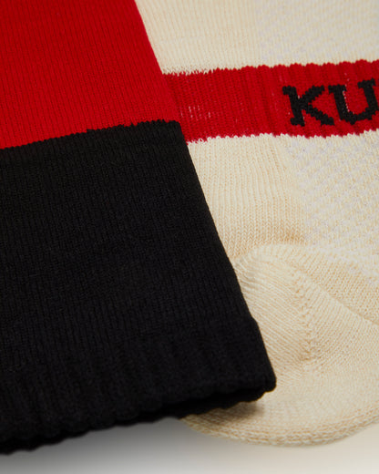 Black/Red/White Games Socks- Senior