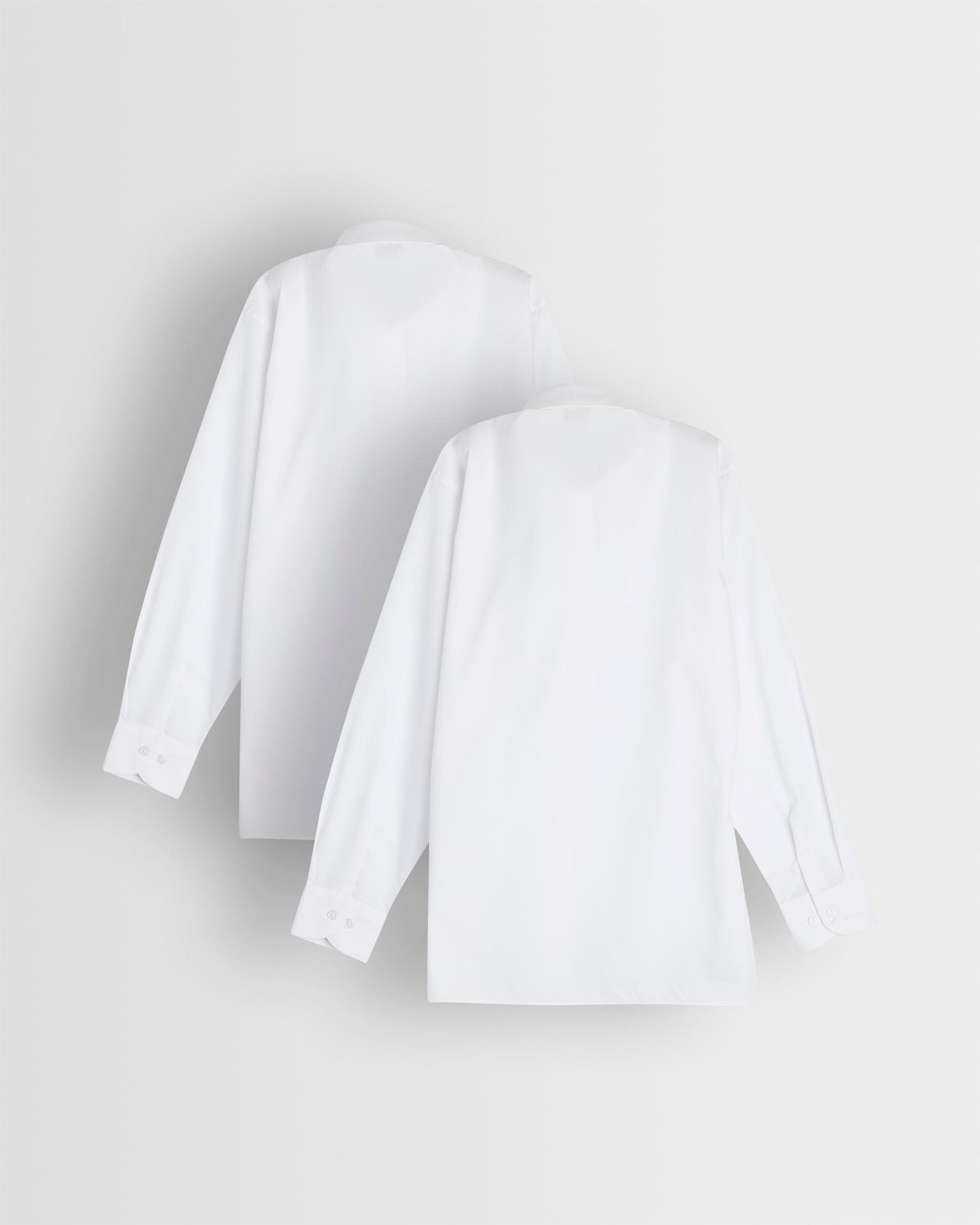 Girls White Long Sleeved Blouse- Pack of 2