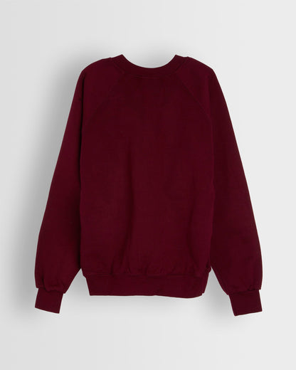 Unisex Maroon V Neck Sweatshirt