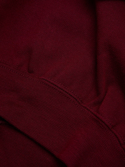 Unisex Maroon V Neck Sweatshirt