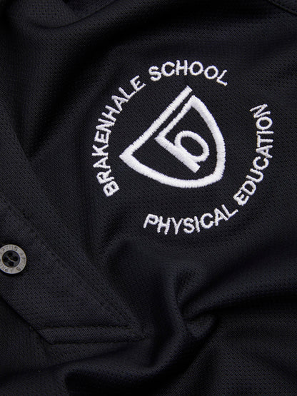Unisex Black PE Polo Shirt