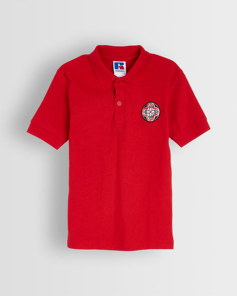 Unisex Red Short Sleeve Polo Shirt