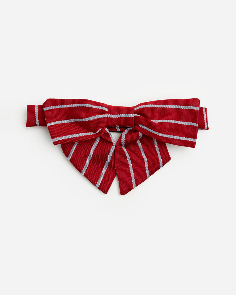 Girls Red/Grey Bow Tie