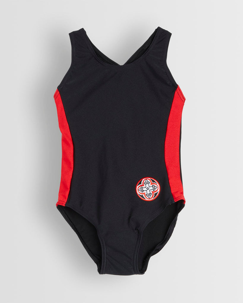 Girls Black/Red Swimsuit