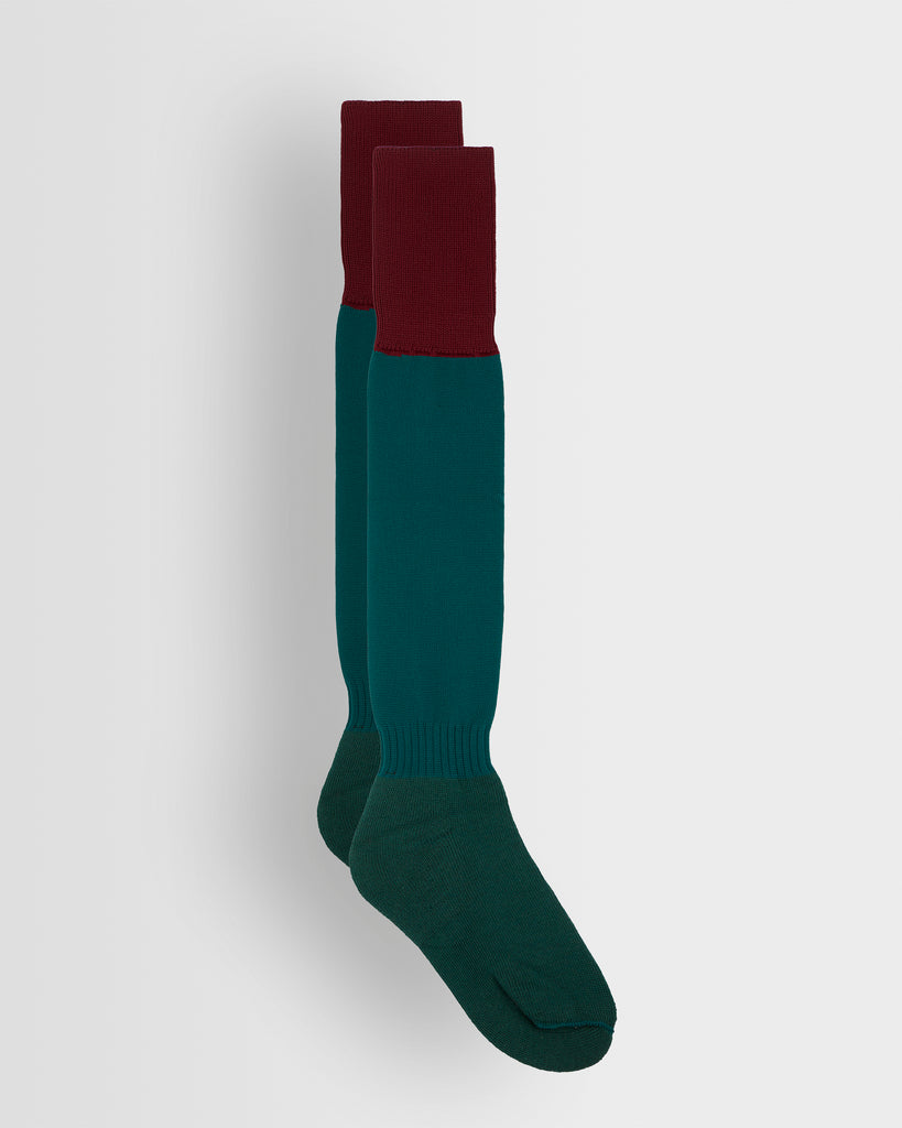 Green/Maroon Rugby Socks