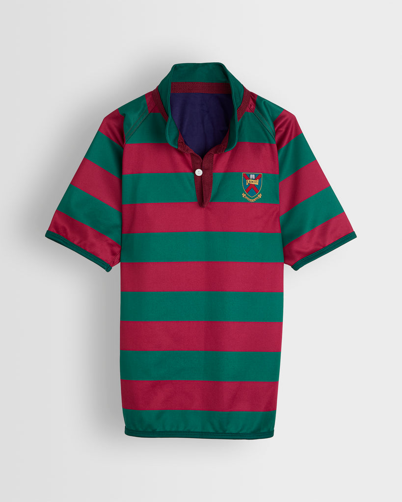 Green/Maroon/Navy Reversible Rugby Shirt
