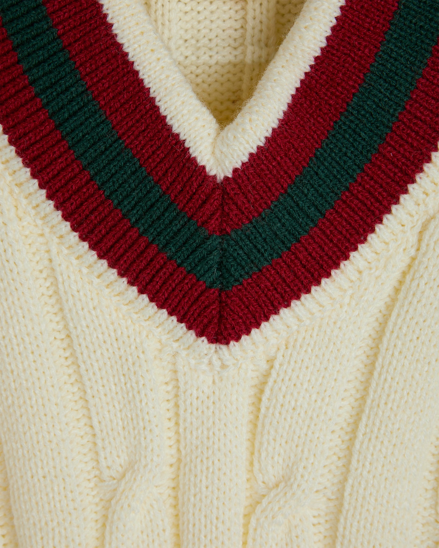 White Sleeveless Cricket Jumper