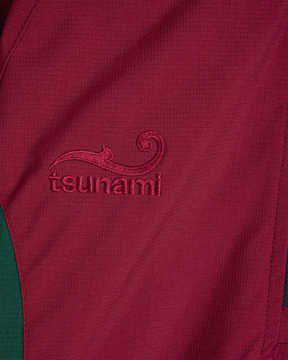 Maroon-Green Tracksuit Top