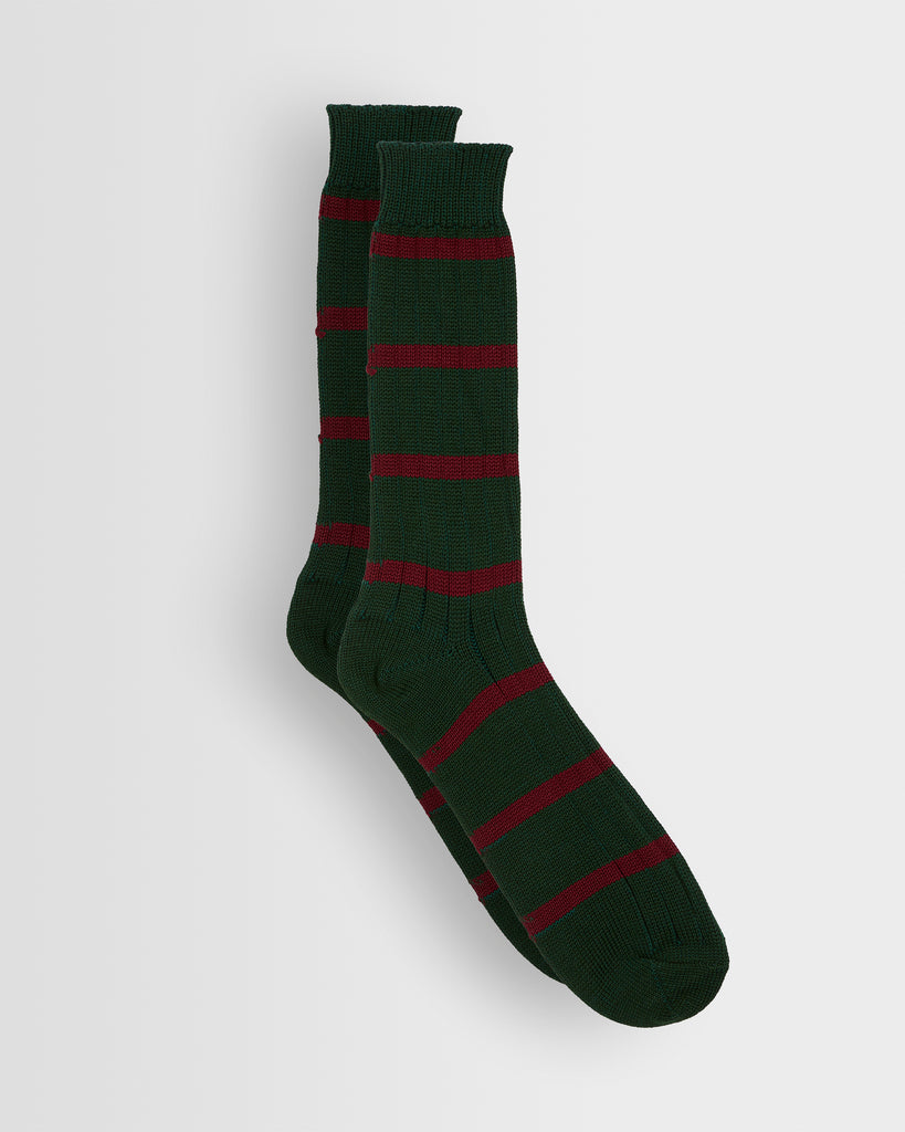 Green/Burgundy Christmas/Dad Socks