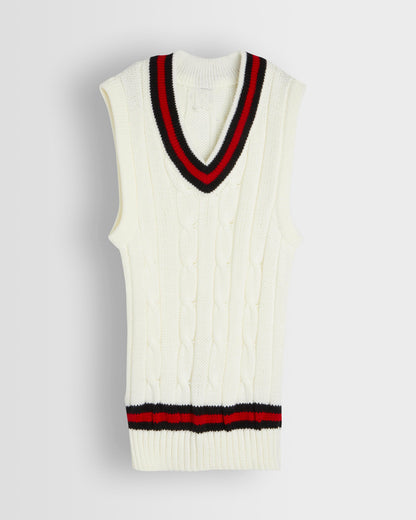 Unisex Cream Cricket Slipover
