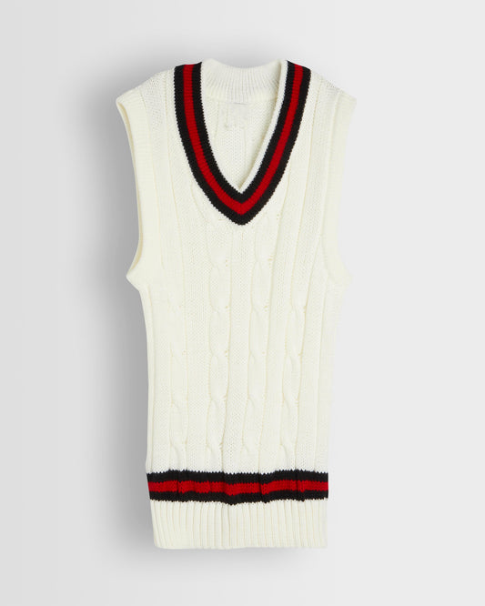 Unisex Cream Cricket Slipover