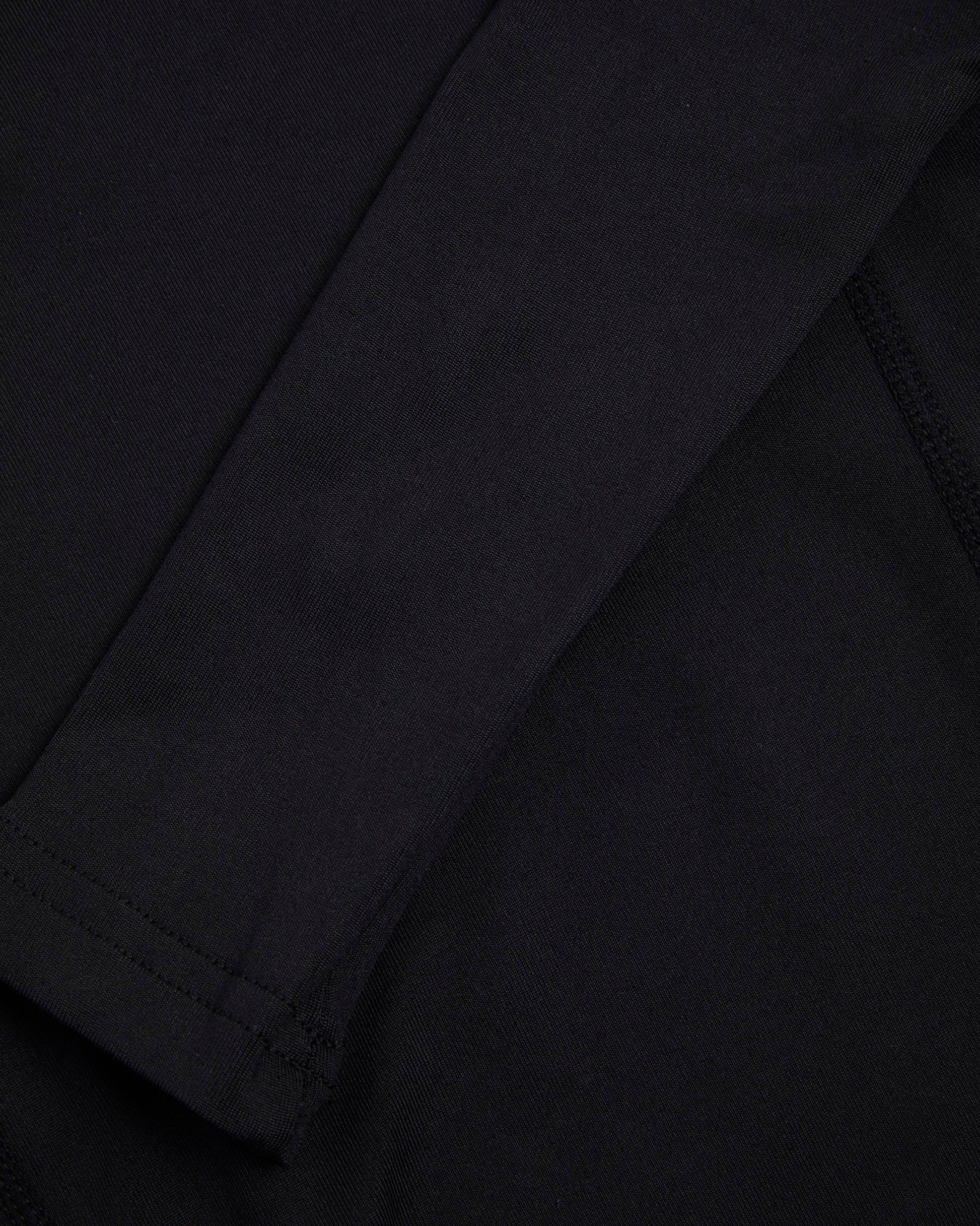 Close up of long sleeve fabric of black baselayer