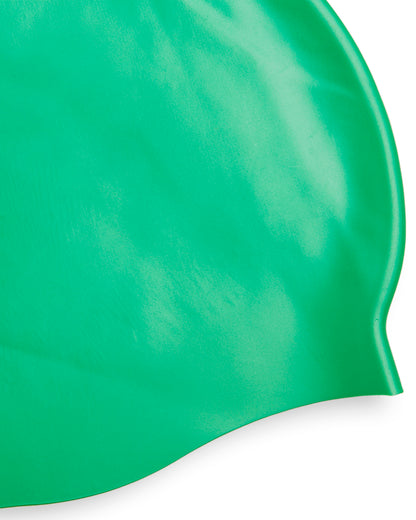 Close up of green swim cap