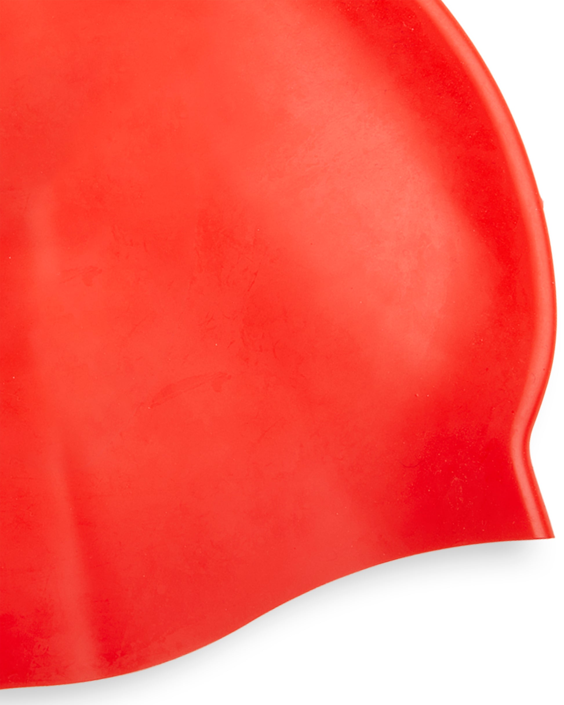 Close up of red swim cap