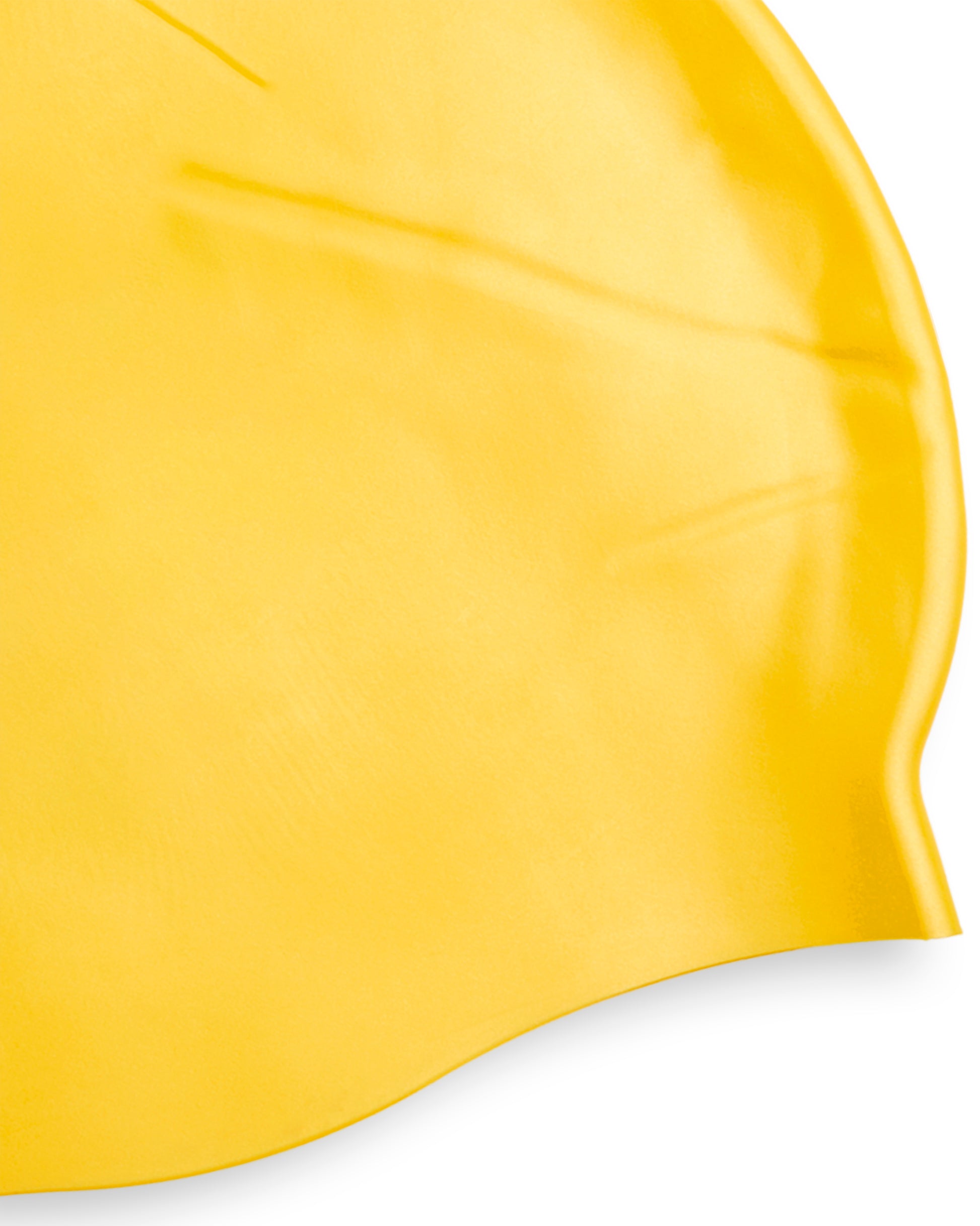 Close up of yellow swim cap