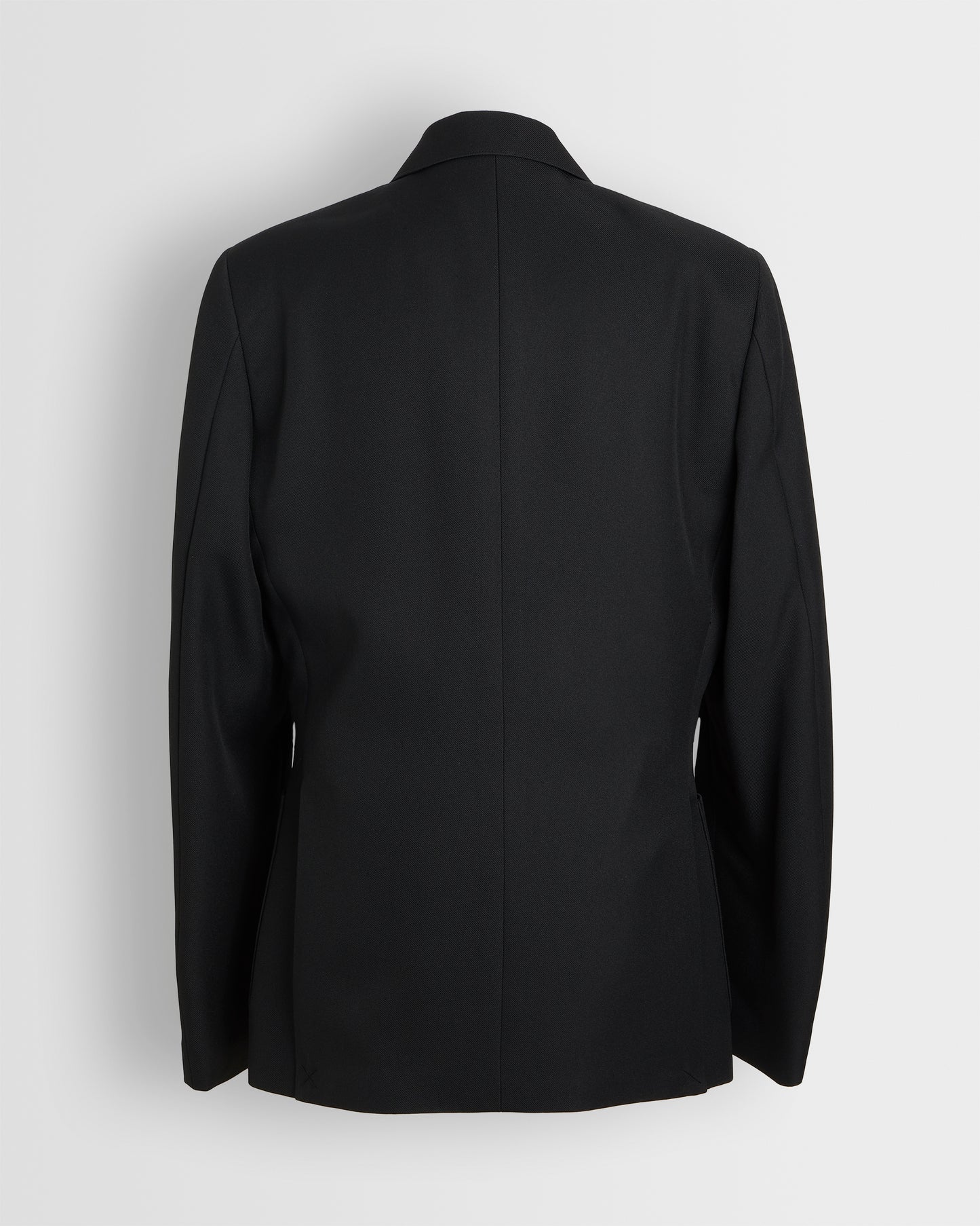 Boys black blazer views from the back