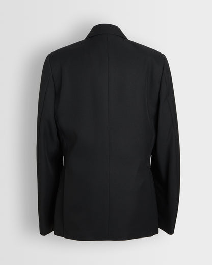 Boys black blazer views from the back