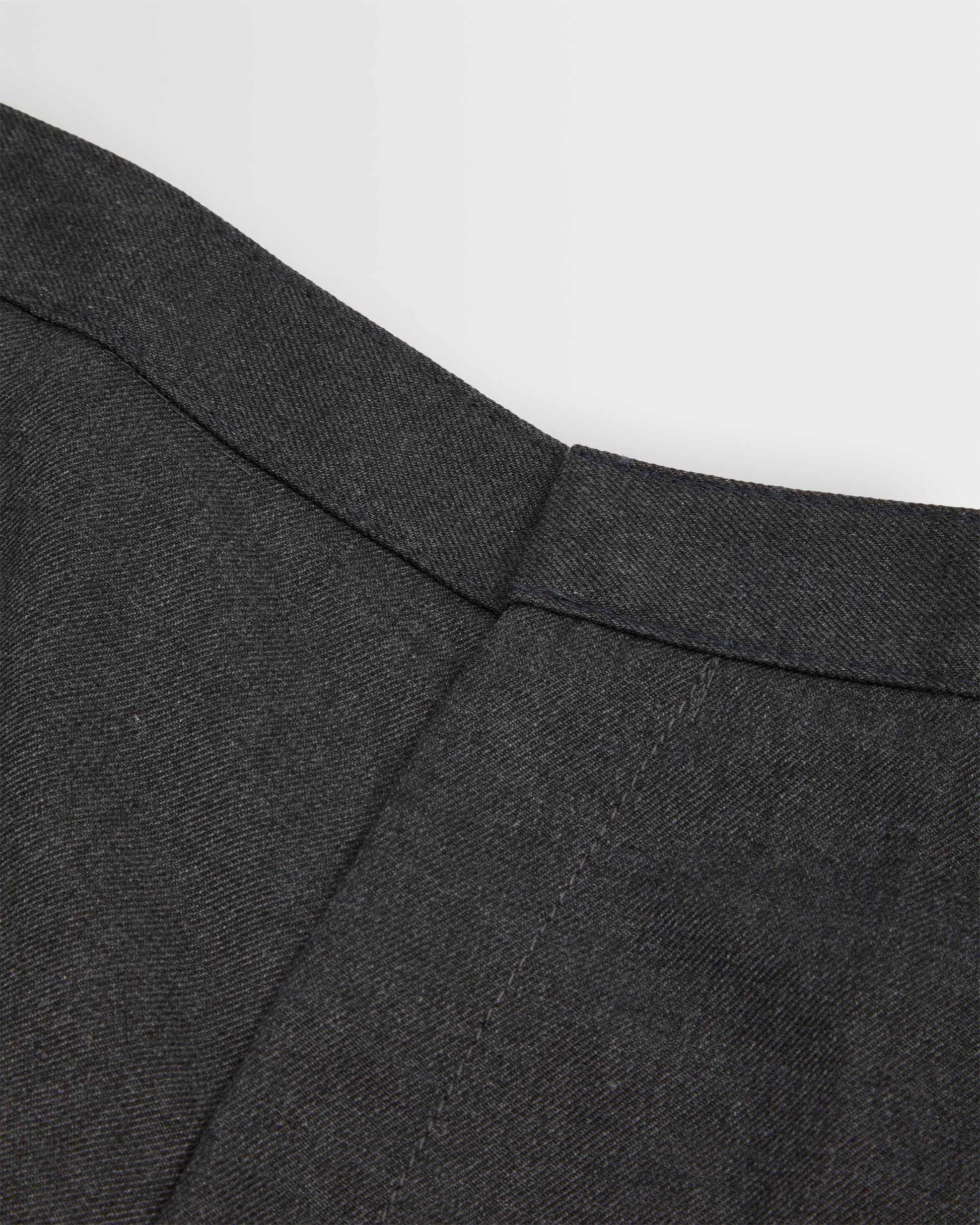 Close up of the waist of Bermuda Style Grey Shorts