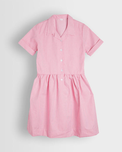 Girls Pink-White Summer Dress