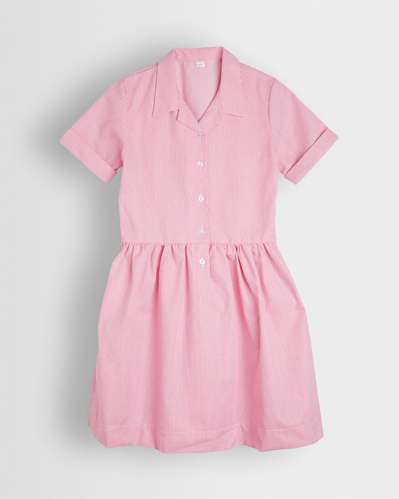 Girls Pink/White Summer Dress