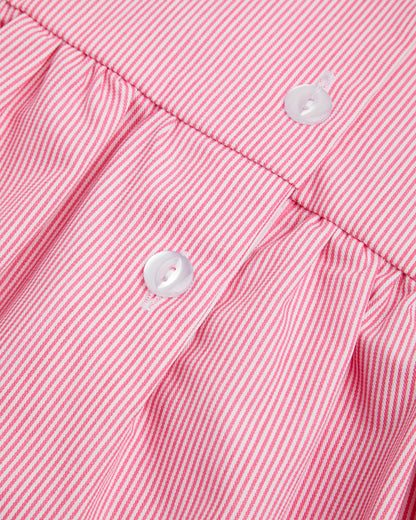 Girls Pink-White Summer Dress