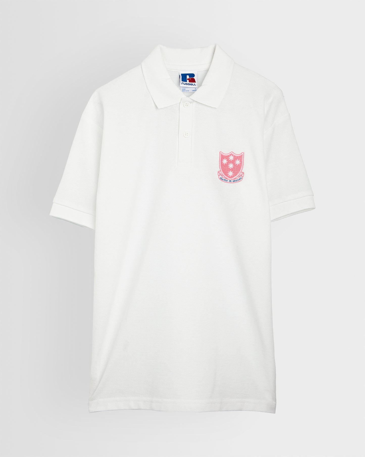 Unisex White PE-Tennis Shirt with Logo
